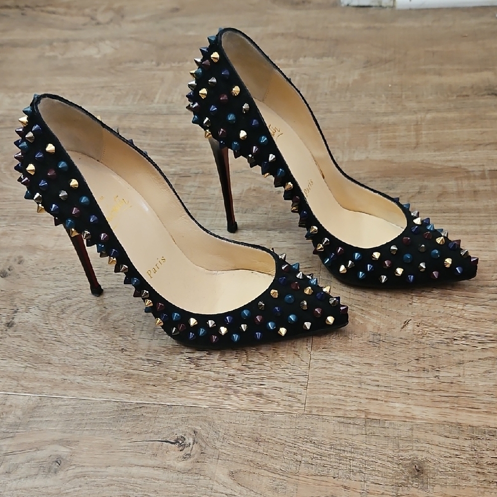 Christian Louboutin Black Studded Heels